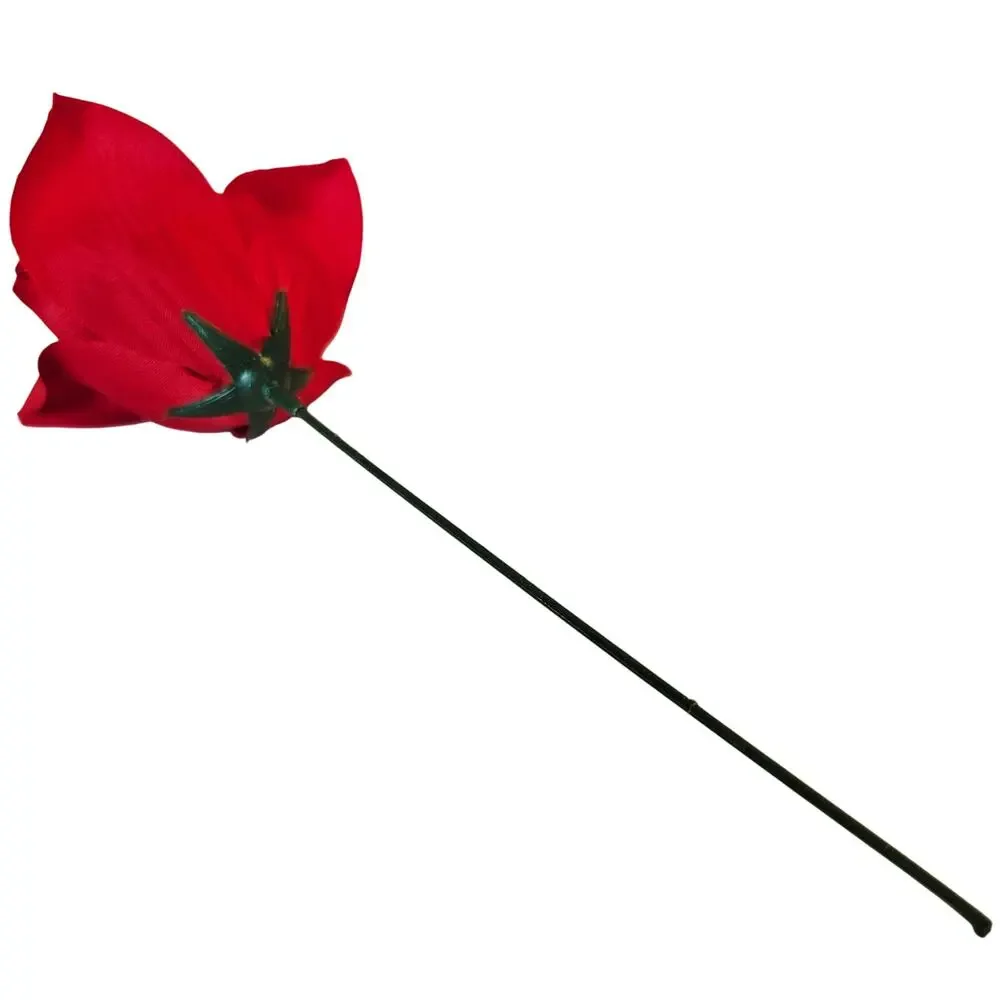 Red Artificial Silk Rose Flowers Wired Stems Wedding Craft 3